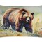 Edge Collections - 12" X 16" - Multicolor - Grizzly Bear Throw Pillow Indoor Outdoor Couch Bed Patio Washable - 1 Piece